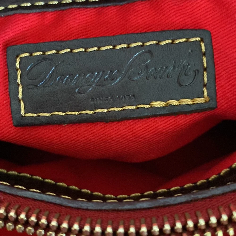 Green Dooney & Bourke Suede Quilted Leather Satchel Purse - Picture 9 of 15